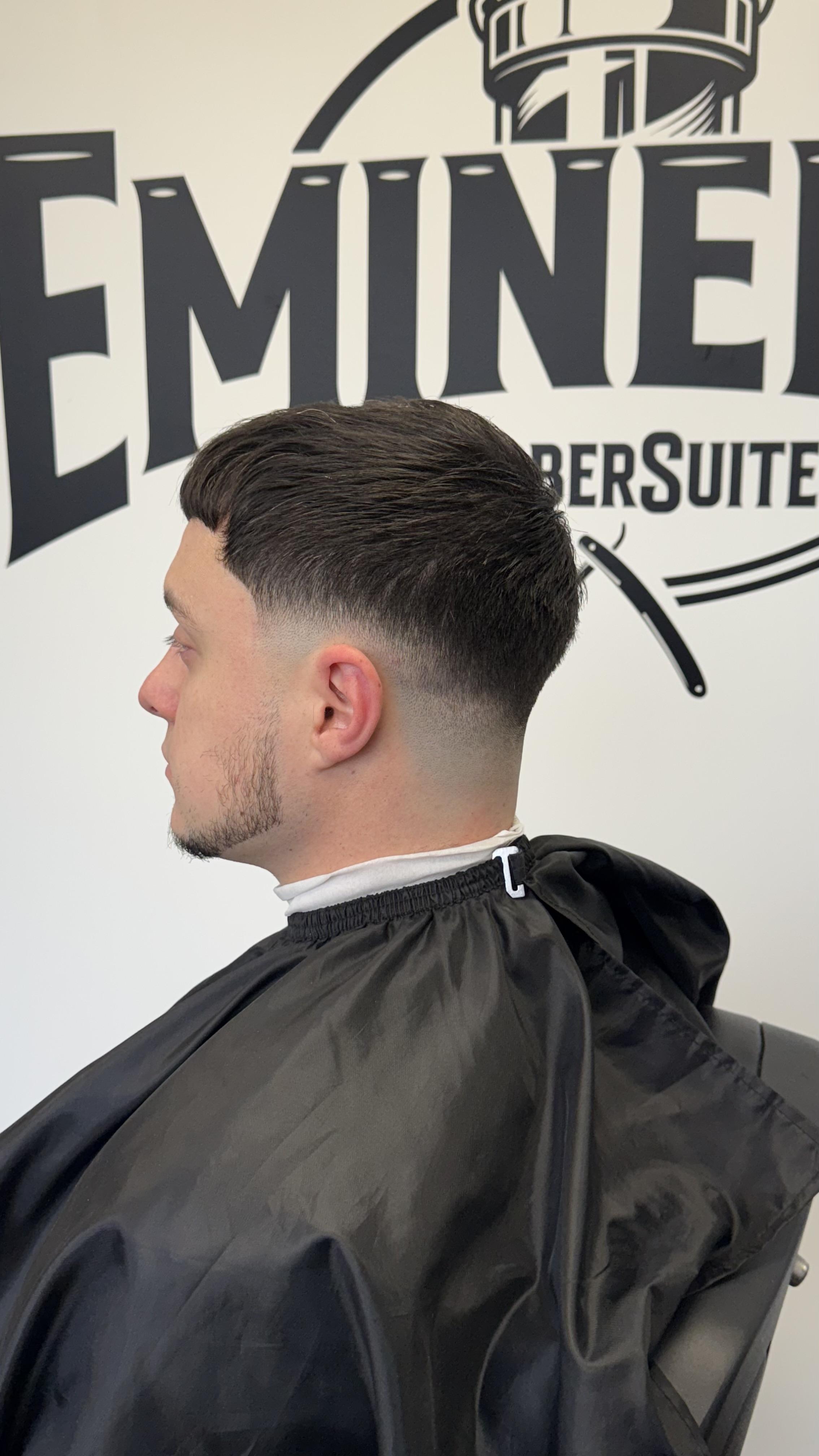 Taper fade haircut at Eminence Barbersuite, North Plainfield NJ